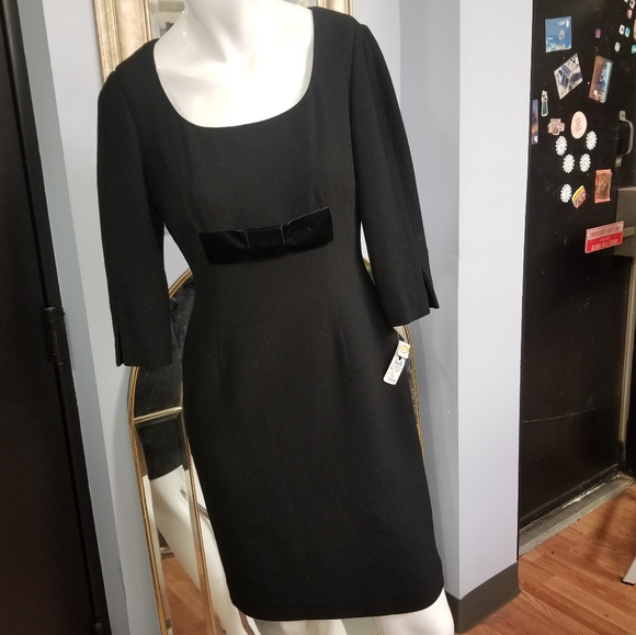 Talbots Dresses & Skirts - Talbots Petites little black dress with velvet bow